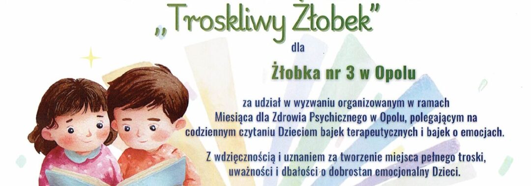 certyfikat "Troskliwy Żłobek"